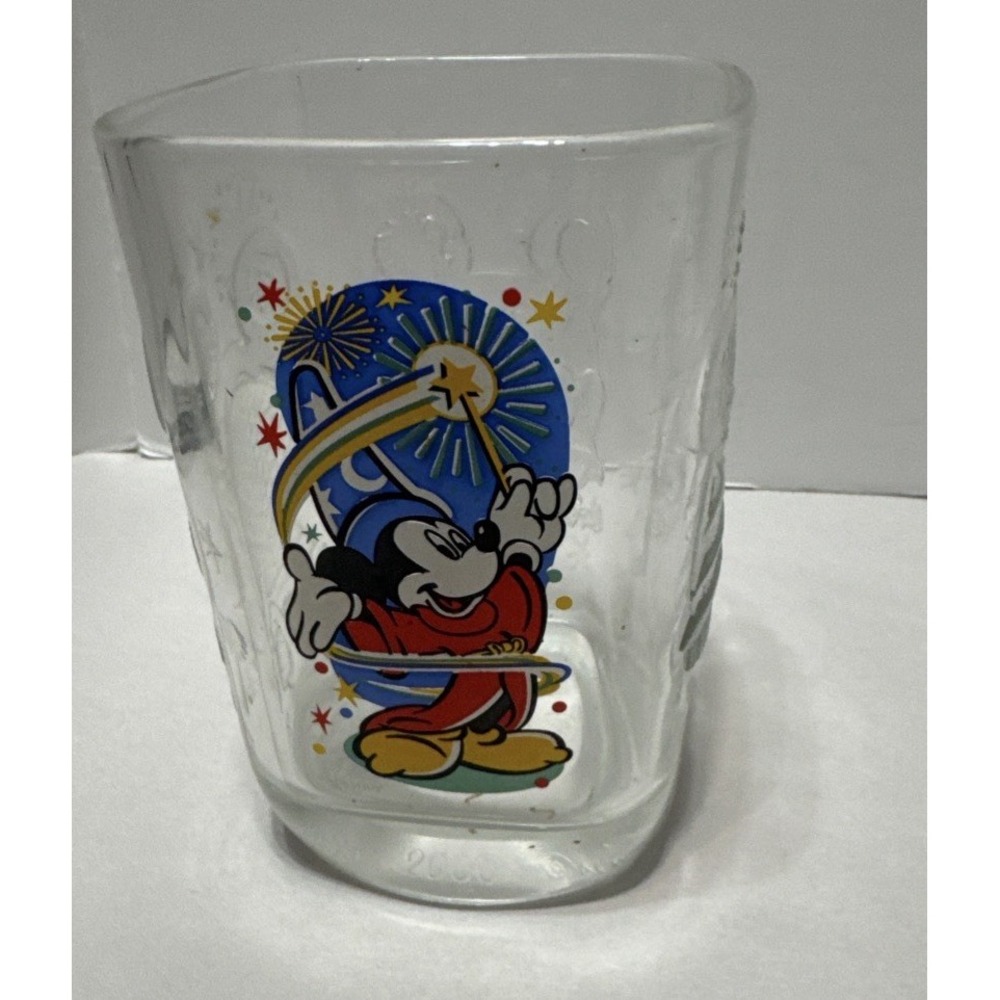 McDonalds Walt Disney World Epcot 2000 Sorcerer Mickey Fantasia Glass Tumbler